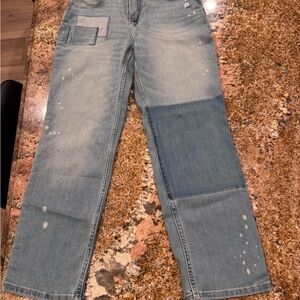 Abercrombie Kids Light Blue Jeans with Patchwork